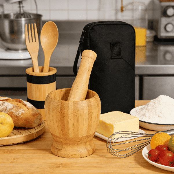 Bamboo Mortar And Pestle Set suppliers