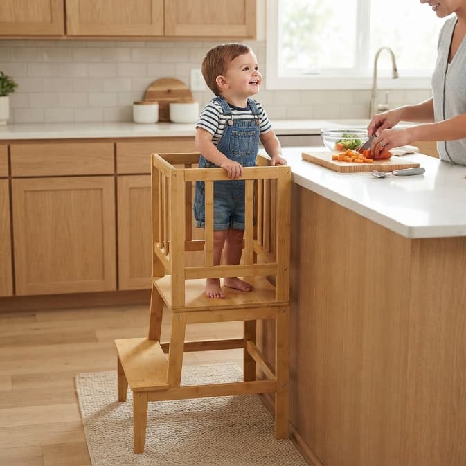 Bamboo Toddler Tower factory