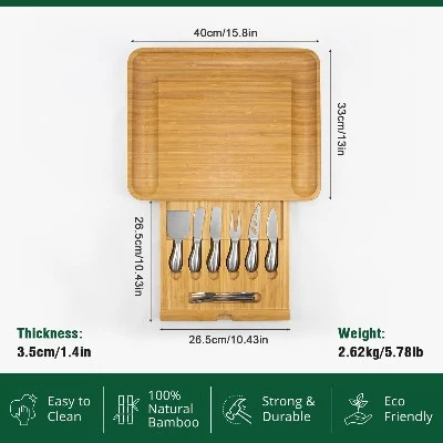 bamboo cheese board and knife set bamboo cheese board and knife set